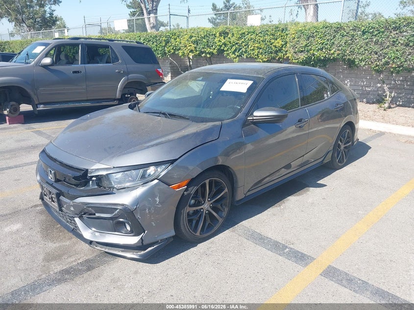 2021 Honda Civic VIN SHHFK7H45MU418970 IAAI salvage auction — FRONT END, Salvage (California), sold $7,400 on 2026-07-28 (photo 2)