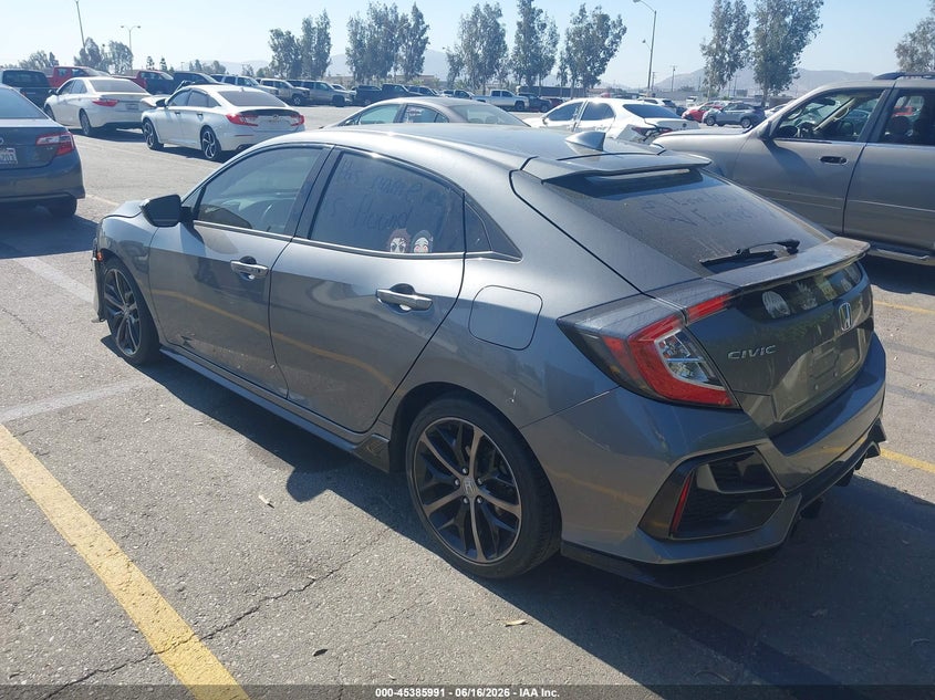 2021 Honda Civic VIN SHHFK7H45MU418970 IAAI salvage auction — FRONT END, Salvage (California), sold $7,400 on 2026-07-28 (photo 3)