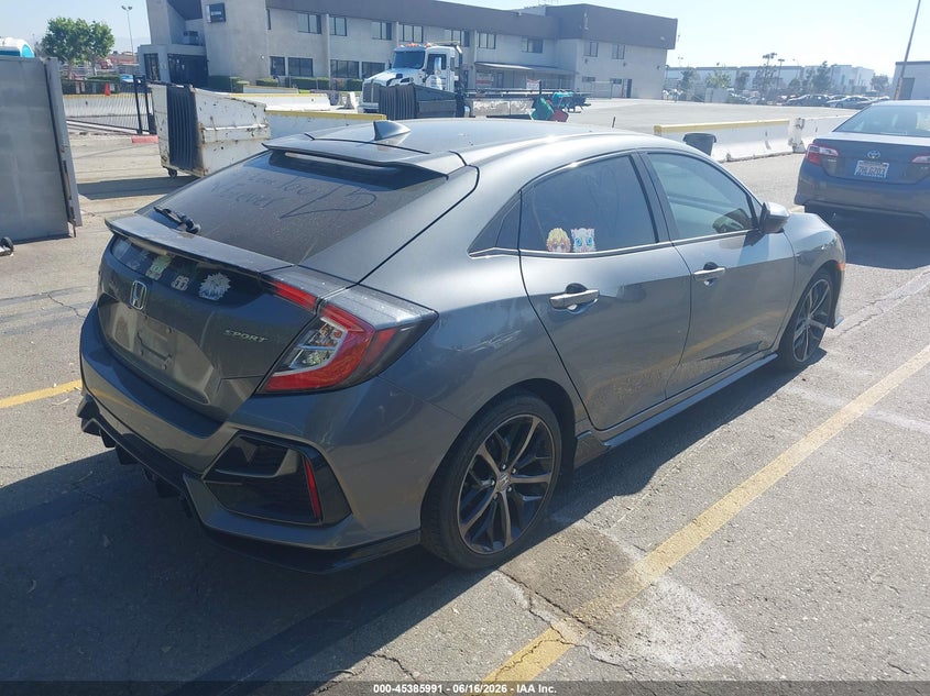2021 Honda Civic VIN SHHFK7H45MU418970 IAAI salvage auction — FRONT END, Salvage (California), sold $7,400 on 2026-07-28 (photo 4)