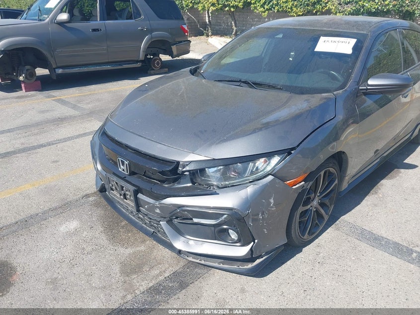 2021 Honda Civic VIN SHHFK7H45MU418970 IAAI salvage auction — FRONT END, Salvage (California), sold $7,400 on 2026-07-28 (photo 6)