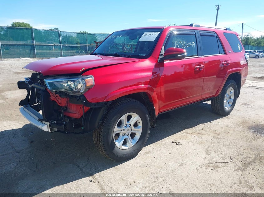 2019 Toyota 4runner VIN JTEBU5JR3K5675947 IAAI salvage auction — RIGHT FRONT, Salvage (Indiana), sold $11,400 on 2026-07-14 (photo 2)