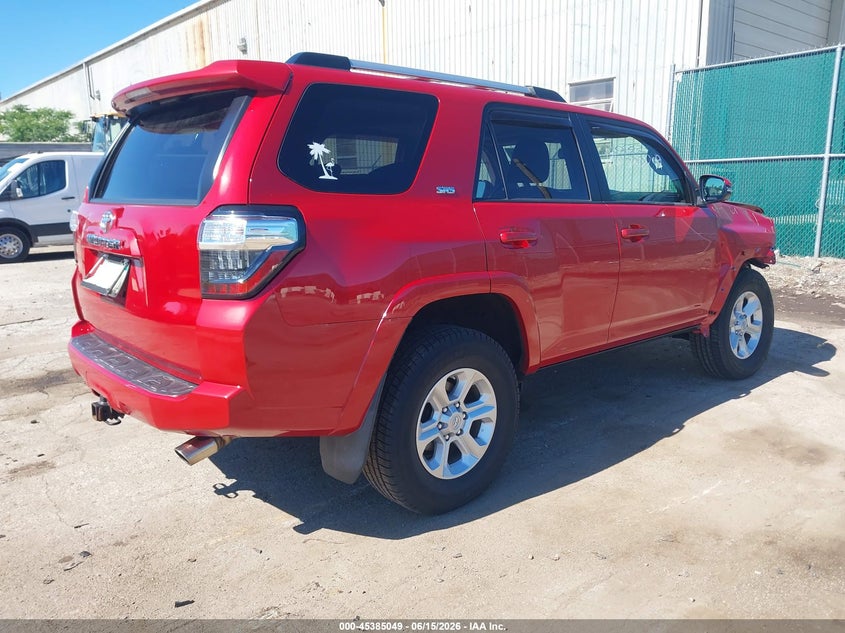 2019 Toyota 4runner VIN JTEBU5JR3K5675947 IAAI salvage auction — RIGHT FRONT, Salvage (Indiana), sold $11,400 on 2026-07-14 (photo 4)