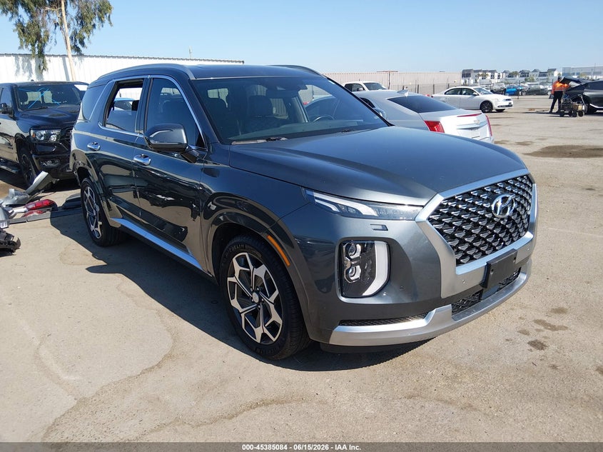 2021 Hyundai Palisade VIN KM8R74HE4MU257098 IAAI salvage auction — REAR END, Salvage (California), sold $9,000 on 2026-08-02 (photo 1)