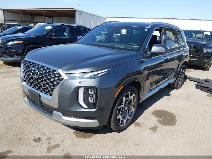 2021 Hyundai Palisade VIN KM8R74HE4MU257098 IAAI salvage auction — REAR END, Salvage (California), sold $9,000 on 2026-08-02 (photo 2)