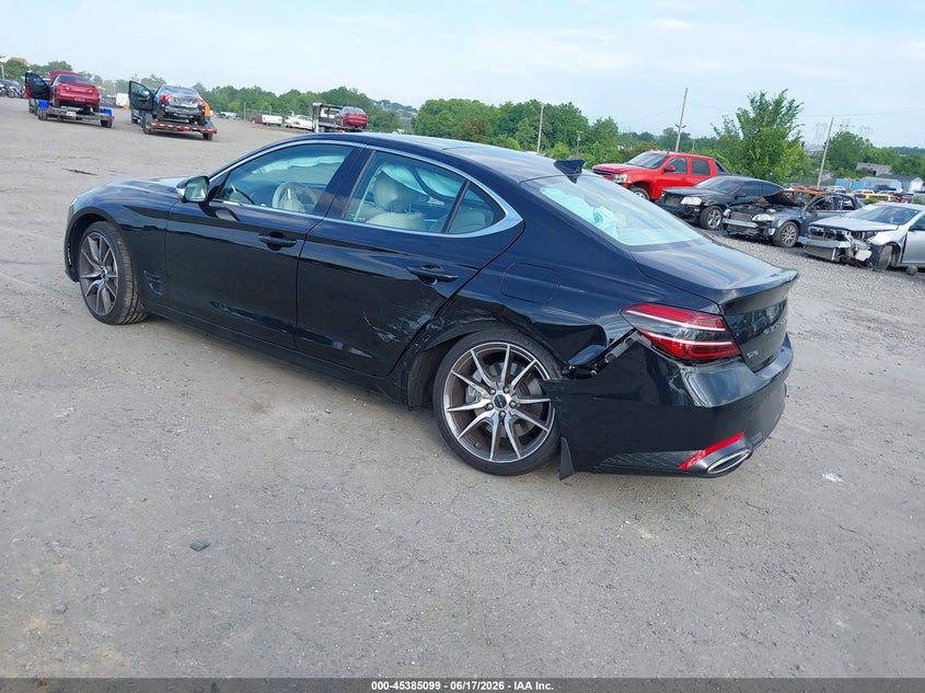 2026 Genesis G70 VIN KMTG34SC5TU164119 IAAI salvage auction — REAR END, Salvage Title, sold $875 on 2026-07-24 (photo 3)