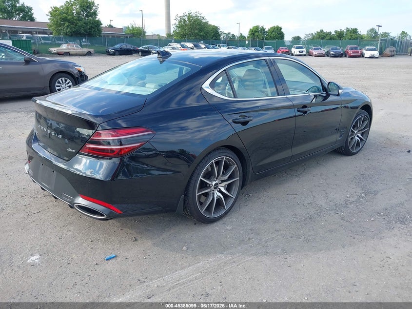 2026 Genesis G70 VIN KMTG34SC5TU164119 IAAI salvage auction — REAR END, Salvage Title, sold $875 on 2026-07-24 (photo 4)