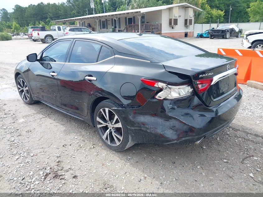 2017 Nissan Maxima VIN 1N4AA6AP6HC370112 IAAI salvage auction — REAR END, Salvage (North Carolina), sold $2,050 on 2026-07-09 (photo 3)
