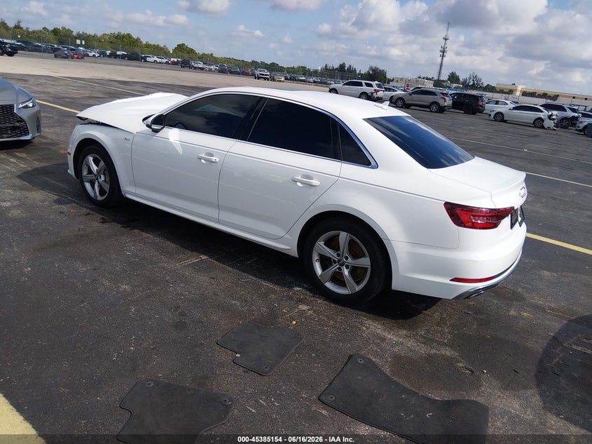2019 Audi A4 VIN WAUDNAF47KA053663 IAAI salvage auction — FRONT END, Salvage Title, sold $1,950 on 2026-07-30 (photo 3)
