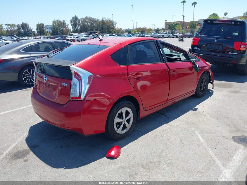 2012 Toyota Prius VIN JTDKN3DU3C1491929 IAAI salvage auction — NORMAL WEAR, Salvage (California), sold $650 on 2026-07-09 (photo 4)