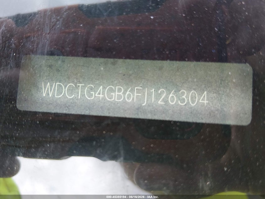 2015 Mercedes-benz Gla-klasse VIN WDCTG4GB6FJ126304 IAAI salvage auction — FRONT END, Salvage (Kansas), sold $1,850 on 2026-07-09 (photo 9)