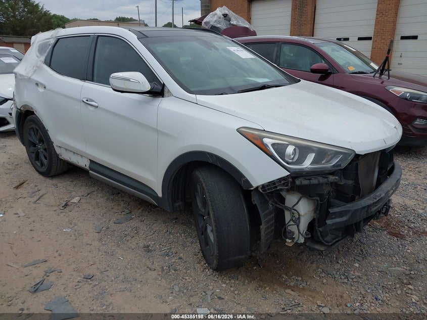 2017 Hyundai Santa fe VIN 5XYZW4LAXHG406004 IAAI salvage auction — FRONT & REAR, Salvage (North Carolina), sold $2,400 on 2026-07-20 (photo 1)
