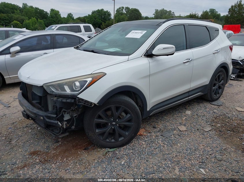 2017 Hyundai Santa fe VIN 5XYZW4LAXHG406004 IAAI salvage auction — FRONT & REAR, Salvage (North Carolina), sold $2,400 on 2026-07-20 (photo 2)