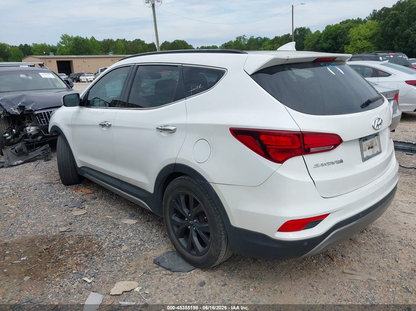 2017 Hyundai Santa fe VIN 5XYZW4LAXHG406004 IAAI salvage auction — FRONT & REAR, Salvage (North Carolina), sold $2,400 on 2026-07-20 (photo 3)