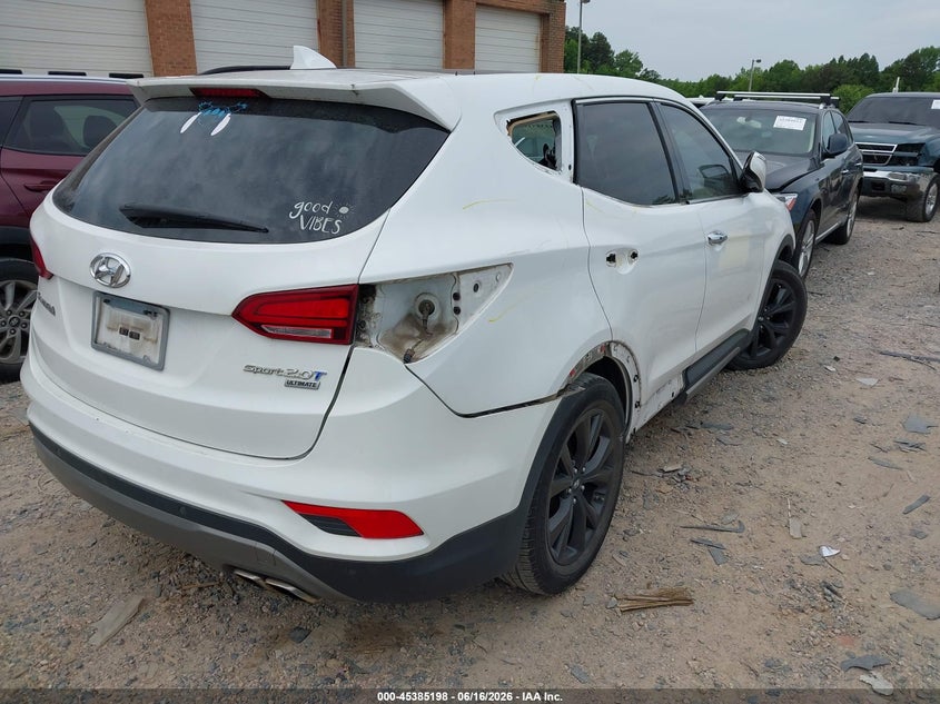 2017 Hyundai Santa fe VIN 5XYZW4LAXHG406004 IAAI salvage auction — FRONT & REAR, Salvage (North Carolina), sold $2,400 on 2026-07-20 (photo 4)