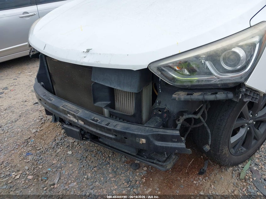 2017 Hyundai Santa fe VIN 5XYZW4LAXHG406004 IAAI salvage auction — FRONT & REAR, Salvage (North Carolina), sold $2,400 on 2026-07-20 (photo 6)
