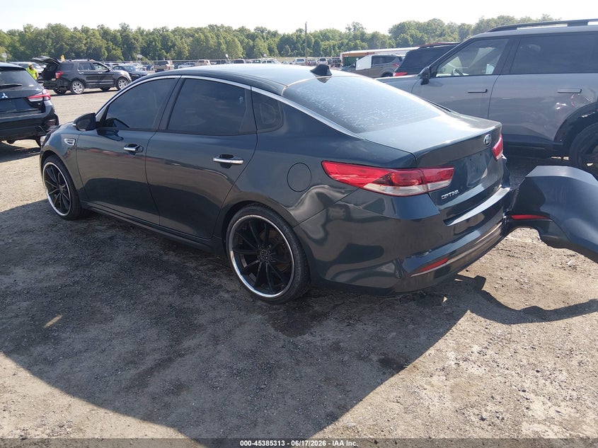 2016 Kia Optima VIN 5XXGT4L31GG037697 IAAI salvage auction — RIGHT REAR, Salvage - Greater Than 75% (Maryland), sold $850 on 2026-07-13 (photo 3)