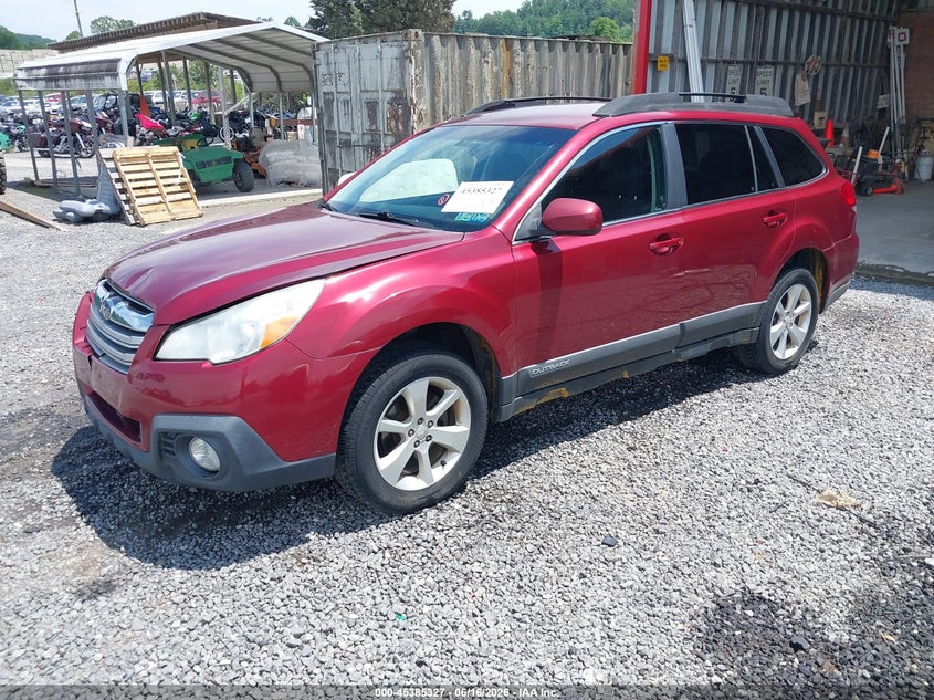 2014 Subaru Outback VIN 4S4BRBCC5E3218758 IAAI salvage auction — FRONT & REAR, Salvage (North Carolina), sold $1,050 on 2026-07-22 (photo 2)