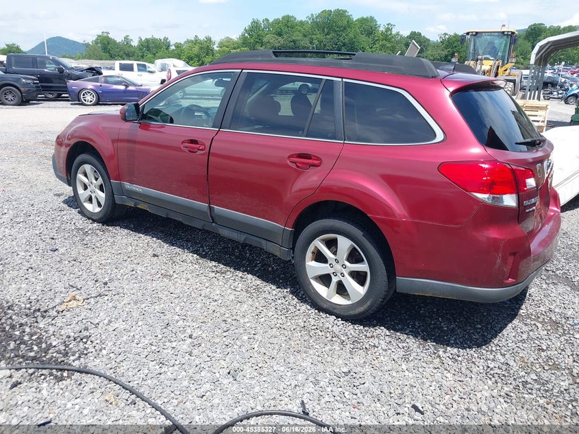 2014 Subaru Outback VIN 4S4BRBCC5E3218758 IAAI salvage auction — FRONT & REAR, Salvage (North Carolina), sold $1,050 on 2026-07-22 (photo 3)