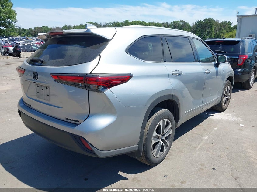 2022 Toyota Highlander VIN 5TDGZRBH6NS586042 IAAI salvage auction — THEFT, Mv-907A (New York), sold $15,500 on 2026-07-28 (photo 4)
