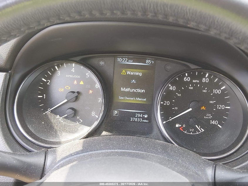 2017 Nissan Rogue VIN JN8AT2MV7HW024211 IAAI salvage auction — FRONT & REAR, Salvage Title, sold $1,325 on 2026-07-09 (photo 7)