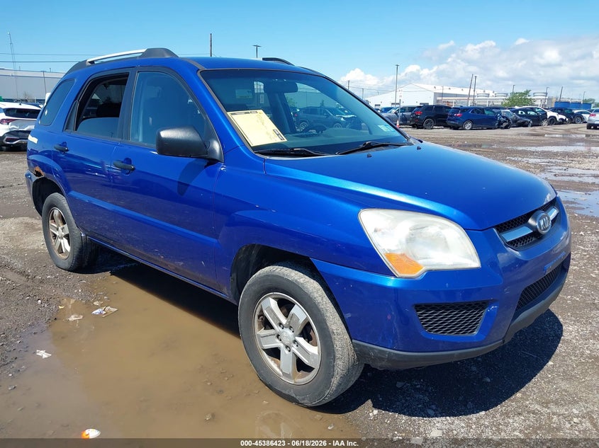 2010 Kia Sportage VIN KNDKGCA38A7669124 IAAI salvage auction — LEFT REAR, Mv-907A (New York), sold $250 on 2026-07-22 (photo 1)