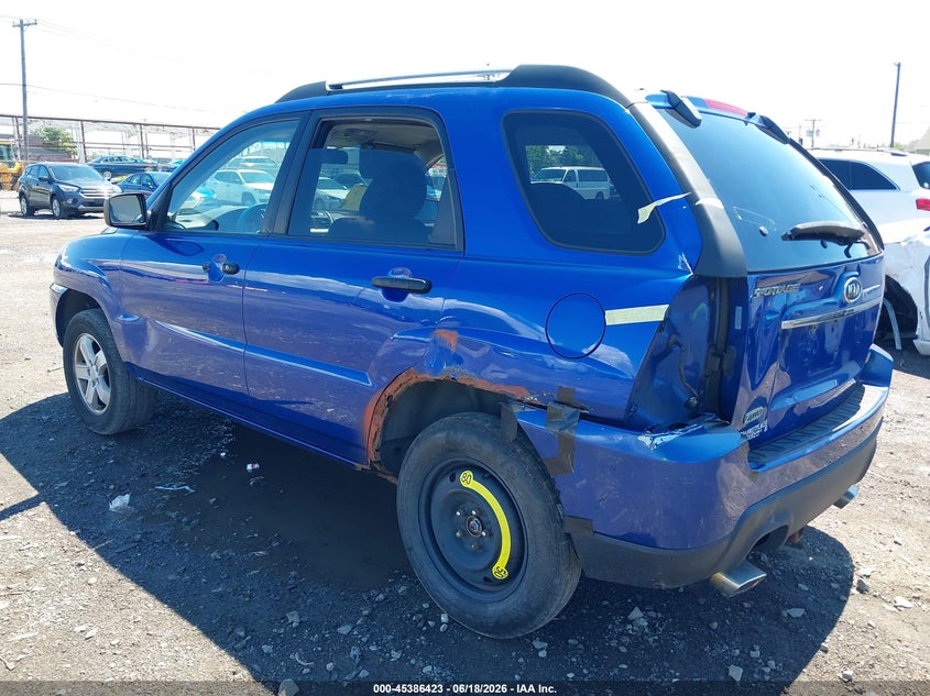 2010 Kia Sportage VIN KNDKGCA38A7669124 IAAI salvage auction — LEFT REAR, Mv-907A (New York), sold $250 on 2026-07-22 (photo 3)