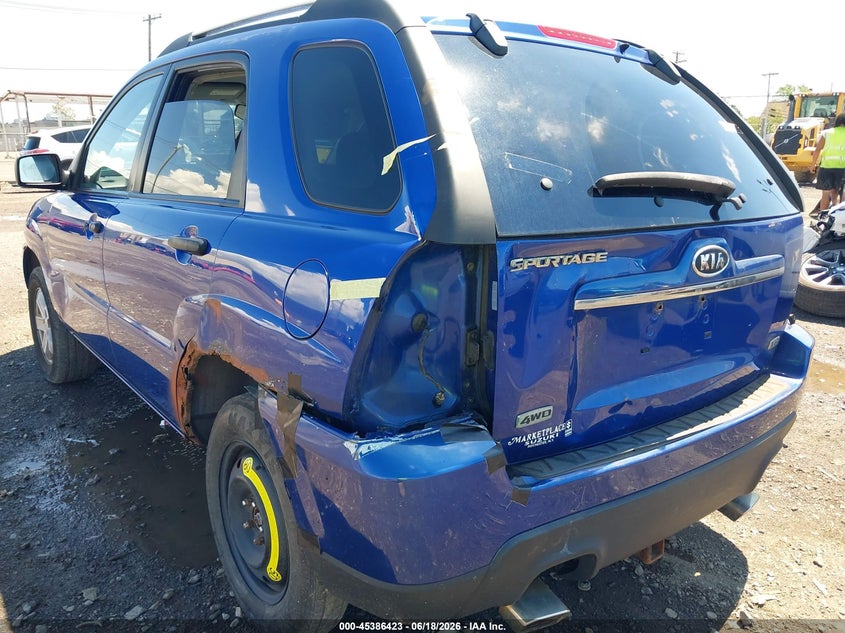 2010 Kia Sportage VIN KNDKGCA38A7669124 IAAI salvage auction — LEFT REAR, Mv-907A (New York), sold $250 on 2026-07-22 (photo 6)