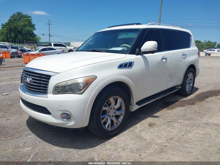 2012 Infiniti Qx56 VIN JN8AZ2NF9C9519488 IAAI salvage auction — LEFT SIDE, Salvage (Tennessee), sold $800 on 2026-07-16 (photo 2)