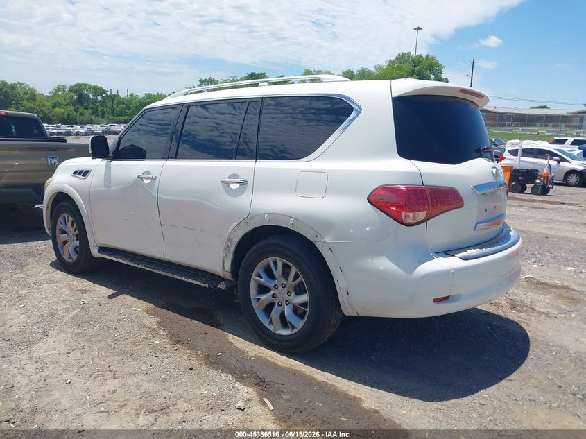 2012 Infiniti Qx56 VIN JN8AZ2NF9C9519488 IAAI salvage auction — LEFT SIDE, Salvage (Tennessee), sold $800 on 2026-07-16 (photo 3)