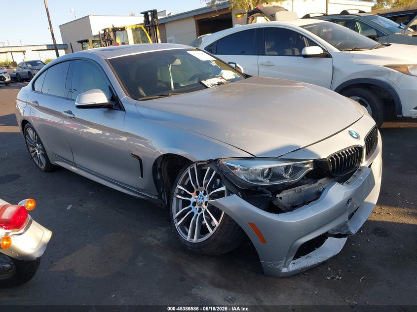 2015 BMW 4er VIN WBA4A5C57FG052287 IAAI salvage auction — LEFT & RIGHT, Salvage Title, sold $3,250 on 2026-07-26 (photo 1)