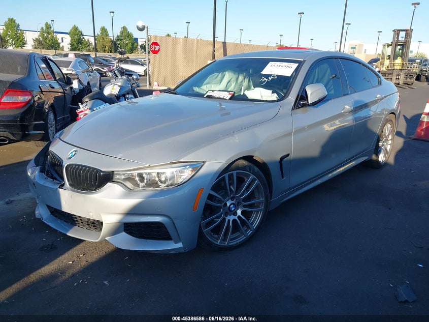 2015 BMW 4er VIN WBA4A5C57FG052287 IAAI salvage auction — LEFT & RIGHT, Salvage Title, sold $3,250 on 2026-07-26 (photo 2)