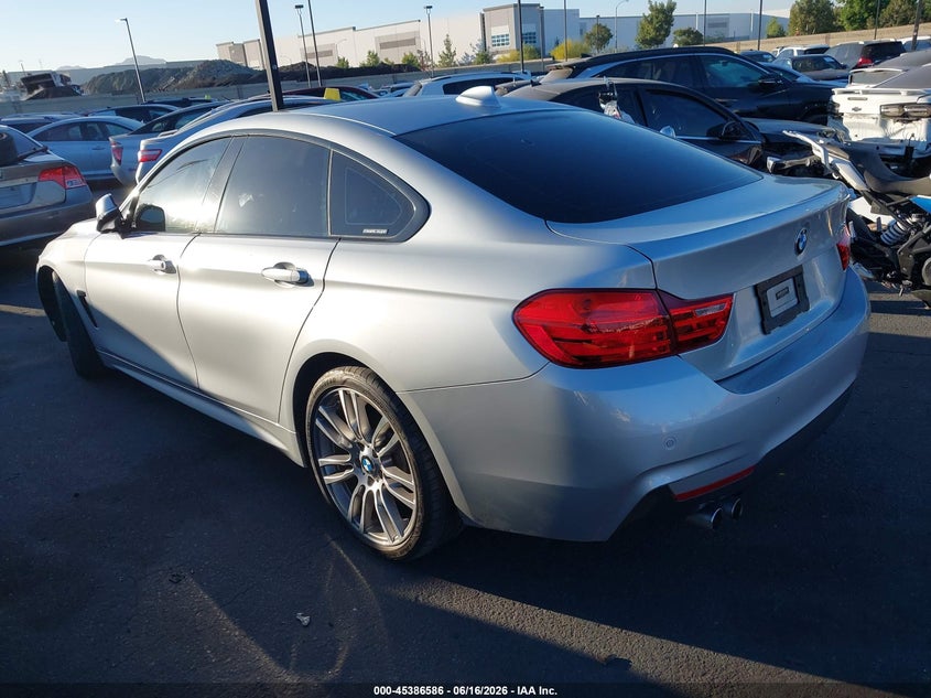 2015 BMW 4er VIN WBA4A5C57FG052287 IAAI salvage auction — LEFT & RIGHT, Salvage Title, sold $3,250 on 2026-07-26 (photo 3)