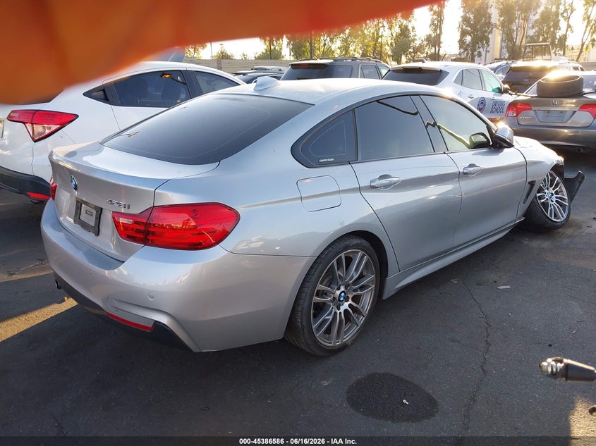 2015 BMW 4er VIN WBA4A5C57FG052287 IAAI salvage auction — LEFT & RIGHT, Salvage Title, sold $3,250 on 2026-07-26 (photo 4)