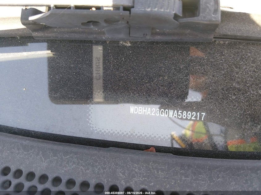 1998 Mercedes-benz C class VIN WDBHA23G0WA589217 IAAI salvage auction — NORMAL WEAR, Clear - Dealer Only (California), sold $100 on 2026-07-22 (photo 9)