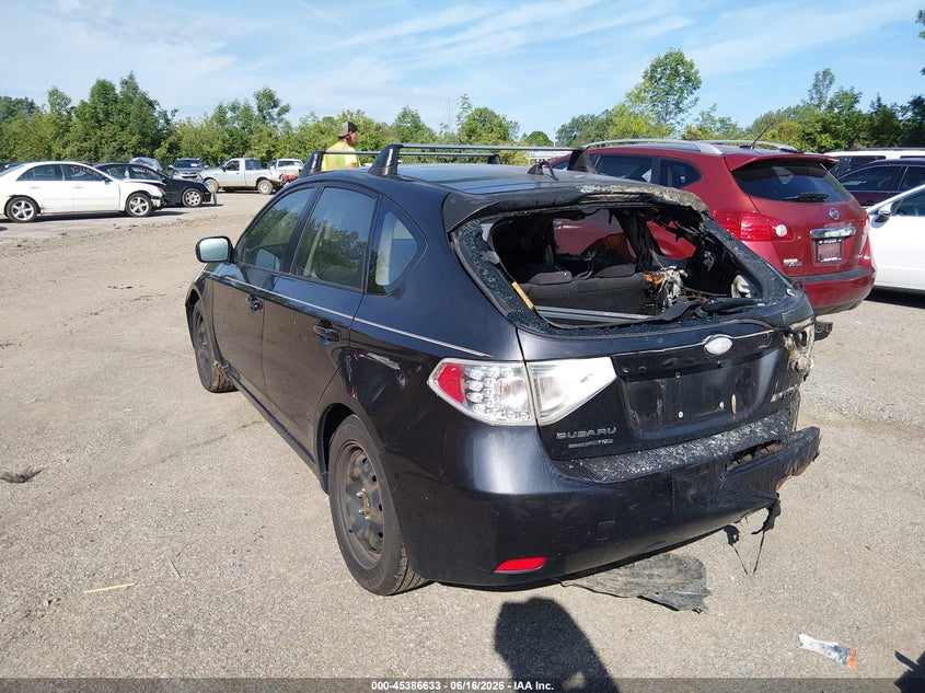 2011 Subaru Impreza VIN JF1GH6A61BH813886 IAAI salvage auction — EXTERIOR BURN, Salvage (Ohio), sold $300 on 2026-07-07 (photo 3)