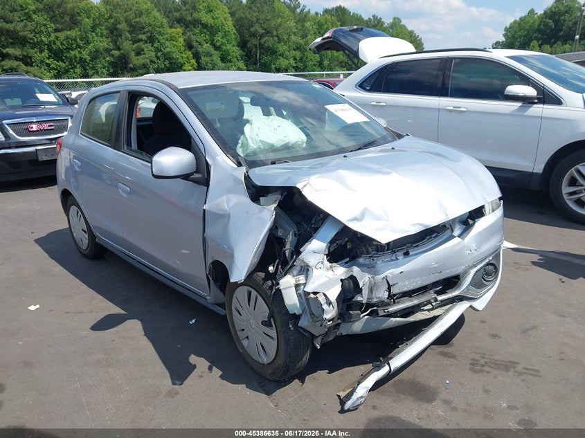 2020 Mitsubishi Mirage VIN ML32A3HJ3LH004606 IAAI salvage auction — FRONT END, Salvage Title, sold $800 on 2026-07-19 (photo 1)