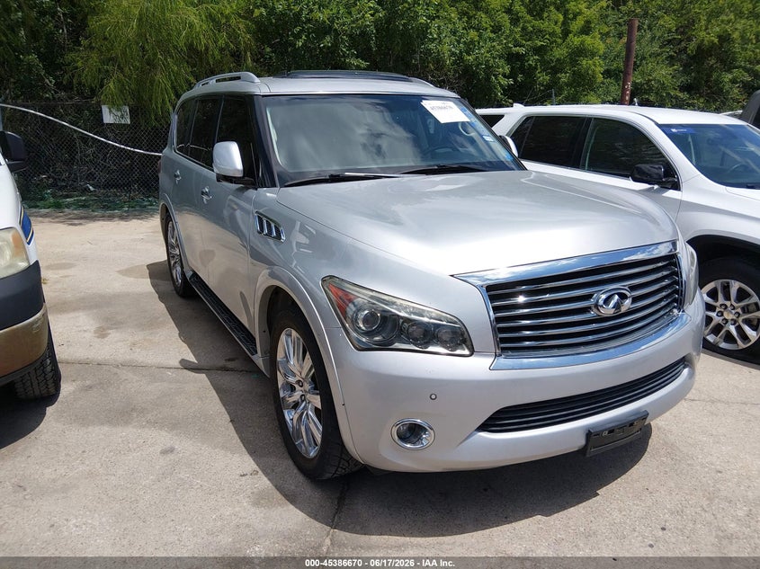2011 Infiniti Qx56 VIN JN8AZ2ND6B9701811 IAAI salvage auction — NORMAL WEAR, Nrc Lienholder Repossession Paperwork (Texas), sold $1,000 on 2026-07-06 (photo 1)