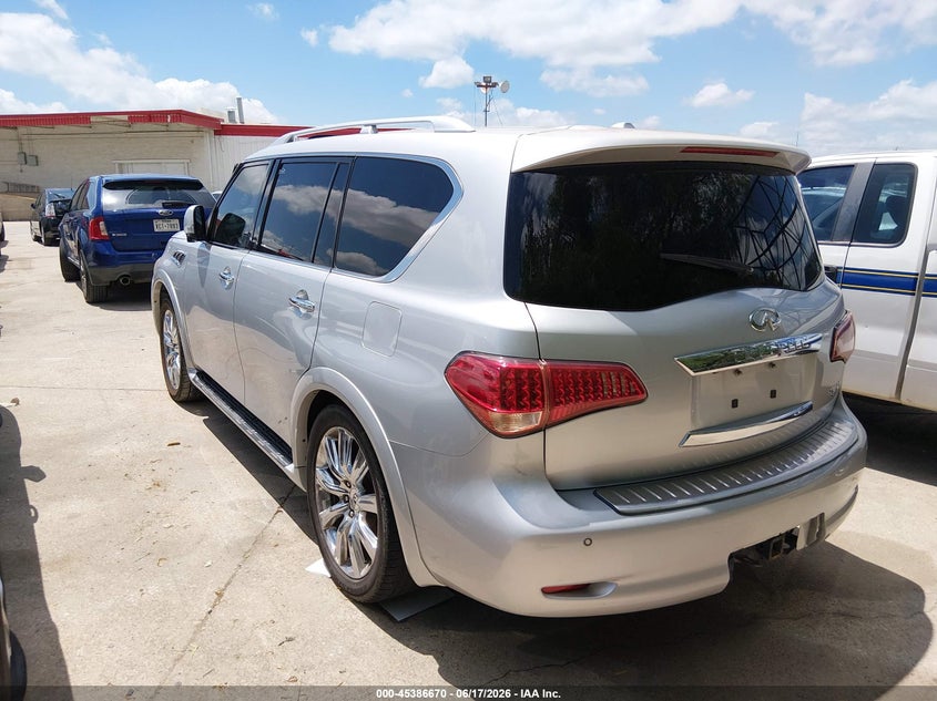 2011 Infiniti Qx56 VIN JN8AZ2ND6B9701811 IAAI salvage auction — NORMAL WEAR, Nrc Lienholder Repossession Paperwork (Texas), sold $1,000 on 2026-07-06 (photo 3)