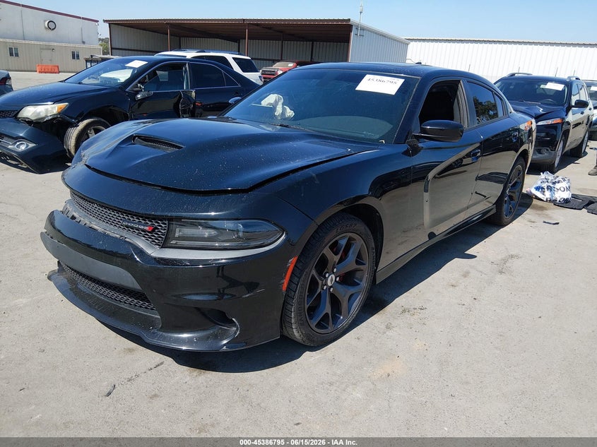 2019 Dodge Charger VIN 2C3CDXCT1KH575680 IAAI salvage auction — RIGHT FRONT, Salvage (California), sold $6,050 on 2026-09-01 (photo 2)