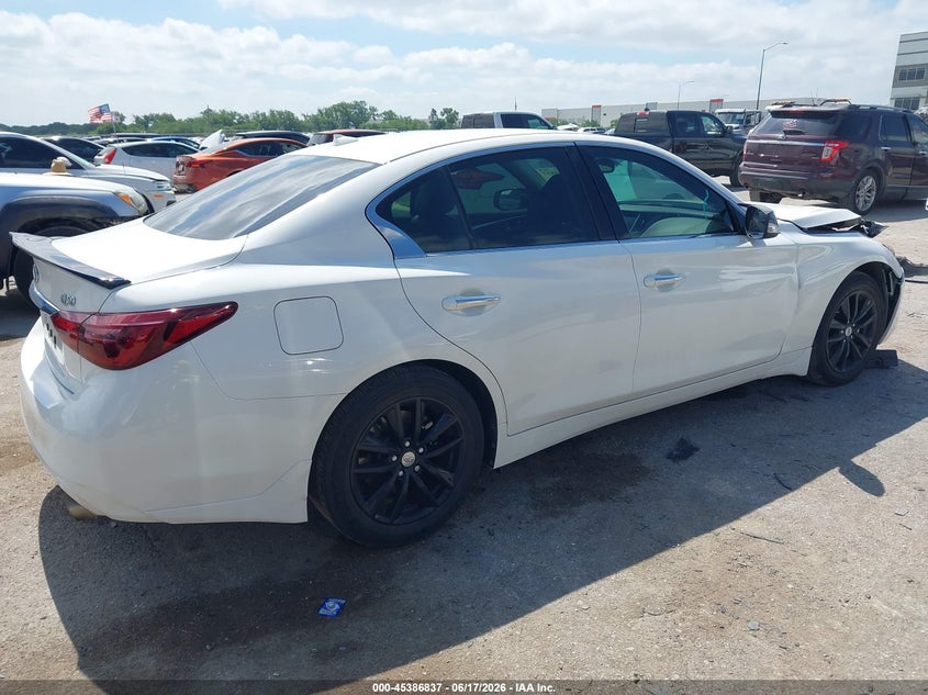 2021 Infiniti Q50 VIN JN1EV7AP2MM700681 IAAI salvage auction — FRONT END, Original (Texas), sold $4,950 on 2026-09-03 (photo 4)