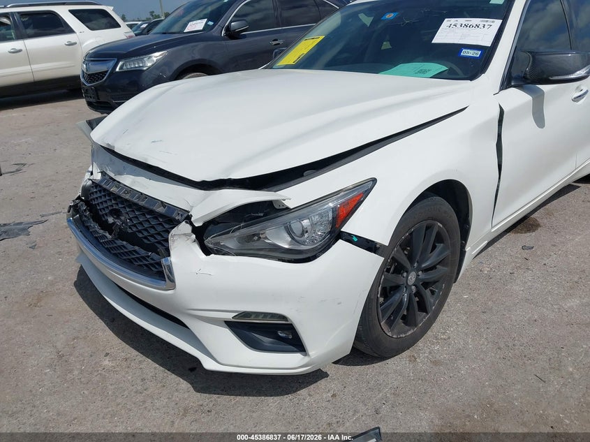 2021 Infiniti Q50 VIN JN1EV7AP2MM700681 IAAI salvage auction — FRONT END, Original (Texas), sold $4,950 on 2026-09-03 (photo 6)
