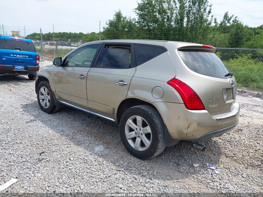 2007 Nissan Murano VIN JN8AZ08T27W531849 IAAI salvage auction — LEFT SIDE, Salvage (Alabama), sold $550 on 2026-07-06 (photo 3)