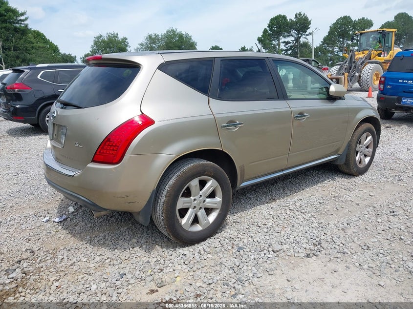 2007 Nissan Murano VIN JN8AZ08T27W531849 IAAI salvage auction — LEFT SIDE, Salvage (Alabama), sold $550 on 2026-07-06 (photo 4)