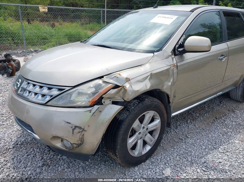 2007 Nissan Murano VIN JN8AZ08T27W531849 IAAI salvage auction — LEFT SIDE, Salvage (Alabama), sold $550 on 2026-07-06 (photo 6)