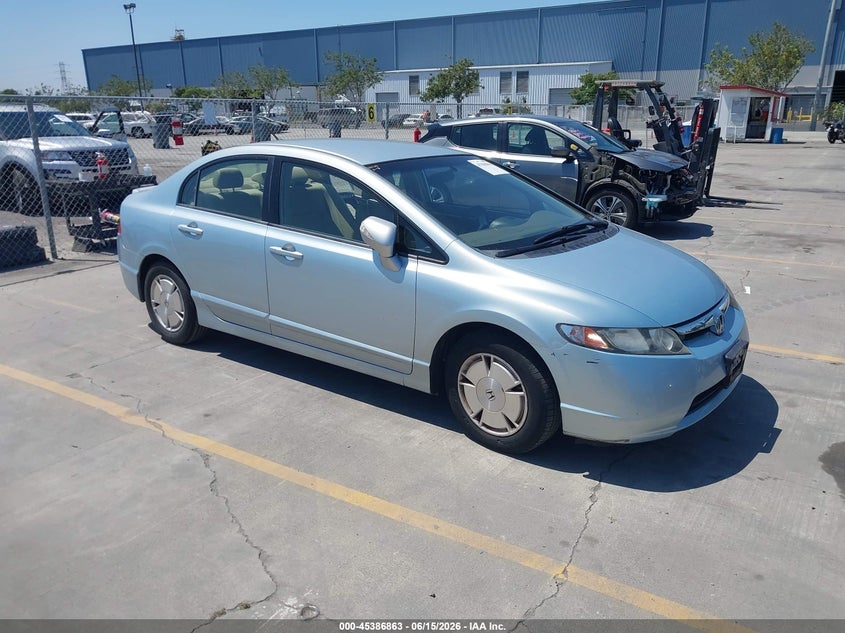 2008 Honda Civic VIN JHMFA36298S011112 IAAI salvage auction — LEFT SIDE, Salvage (California), sold $1,625 on 2026-07-06 (photo 1)