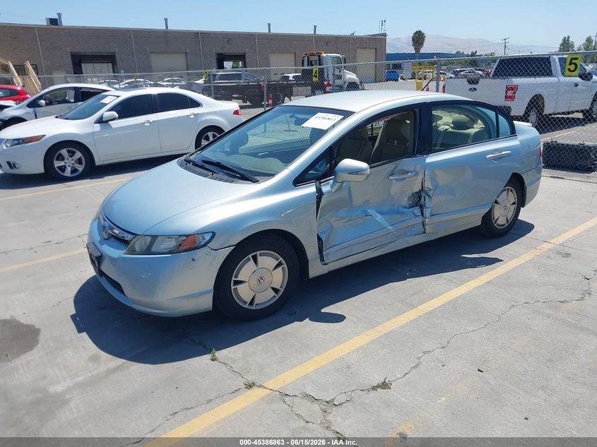 2008 Honda Civic VIN JHMFA36298S011112 IAAI salvage auction — LEFT SIDE, Salvage (California), sold $1,625 on 2026-07-06 (photo 2)