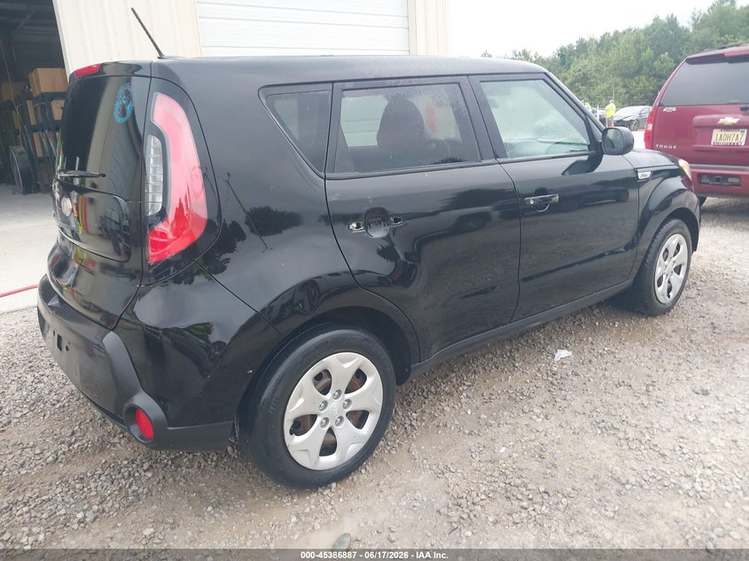 2015 Kia Soul VIN KNDJN2A24F7756920 IAAI salvage auction — RIGHT SIDE, Clear (Tennessee), sold $800 on 2026-07-06 (photo 4)