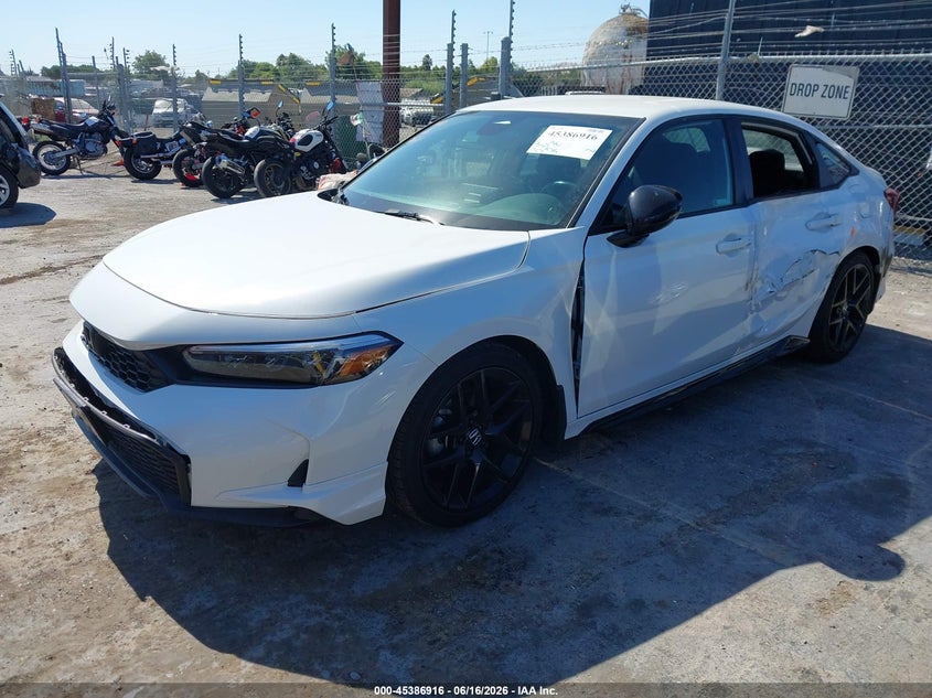 2025 Honda Civic VIN 2HGFE2F57SH591082 IAAI salvage auction — SIDE, Salvage (California), sold $7,100 on 2026-07-30 (photo 2)