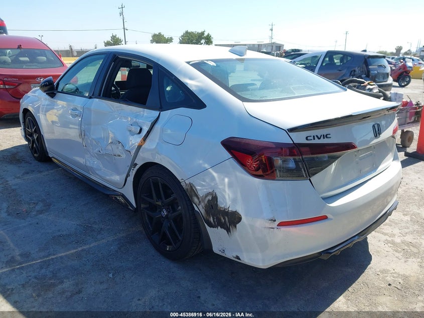 2025 Honda Civic VIN 2HGFE2F57SH591082 IAAI salvage auction — SIDE, Salvage (California), sold $7,100 on 2026-07-30 (photo 3)