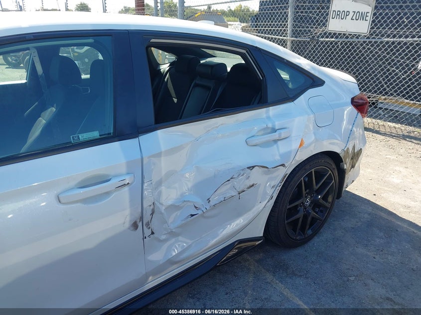 2025 Honda Civic VIN 2HGFE2F57SH591082 IAAI salvage auction — SIDE, Salvage (California), sold $7,100 on 2026-07-30 (photo 6)